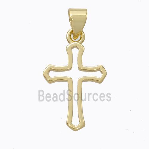 Copper Cross Pendant Gold Plated