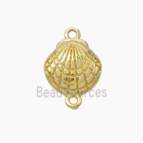 Copper Scallop Shell Connector Gold Plated