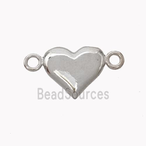 Copper Heart Connector Platinum Plated