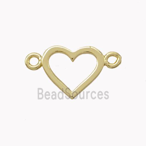 Copper Heart Connector Gold Plated