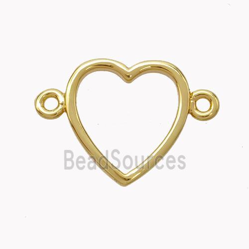 Copper Heart Connector Gold Plated