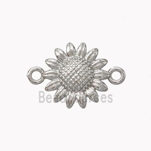 Copper Sunflower Connector Platinum Plated