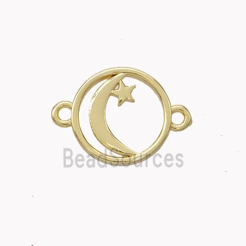 Copper Moon Star Connector Gold Plated