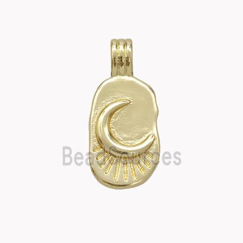 Copper Moon Pendant Gold Plated