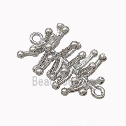 Branch Charms Copper Connector Platinum Plated