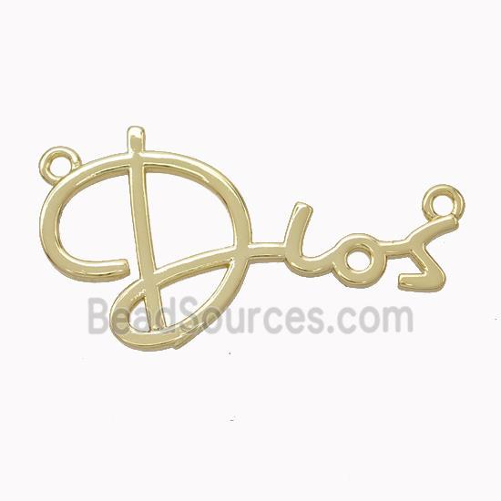 Copper Dios Pendant Gold Plated