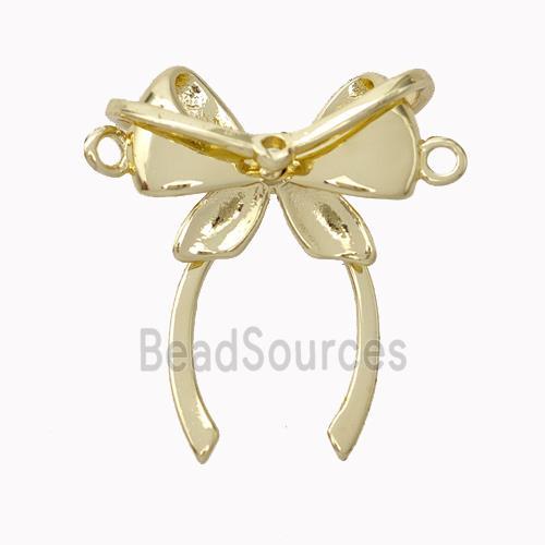 Copper Bowknot Pendant Gold Plated