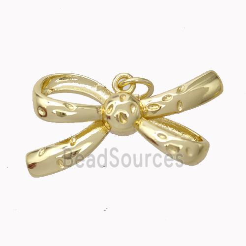 Copper Bowknot Pendant Gold Plated