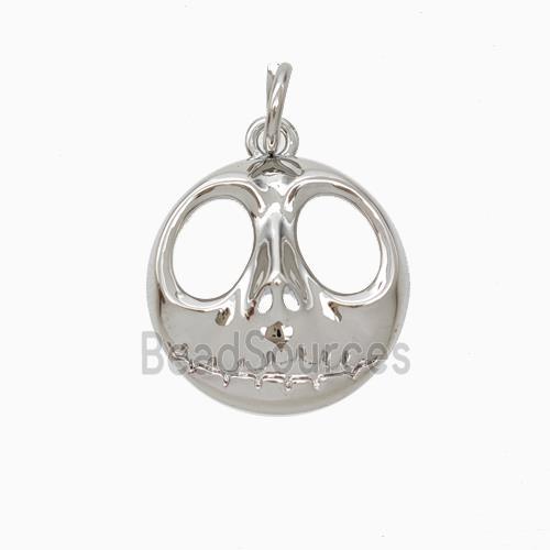 Halloween Mask Charms Copper Pendant Platinum Plated