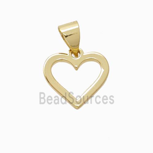 Copper Heart Pendant Gold Plated