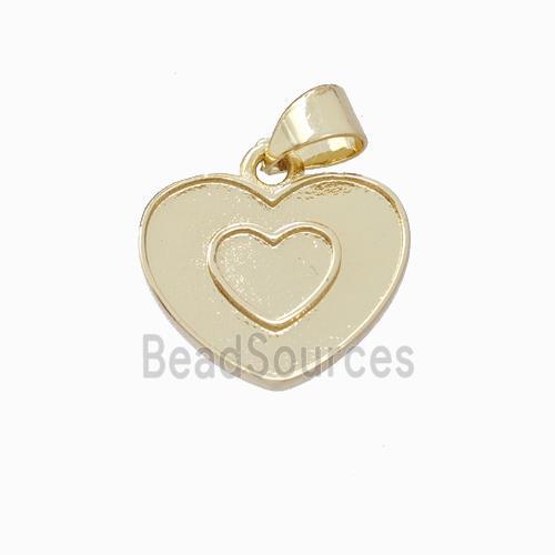 Copper Heart Pendant Double Gold Plated