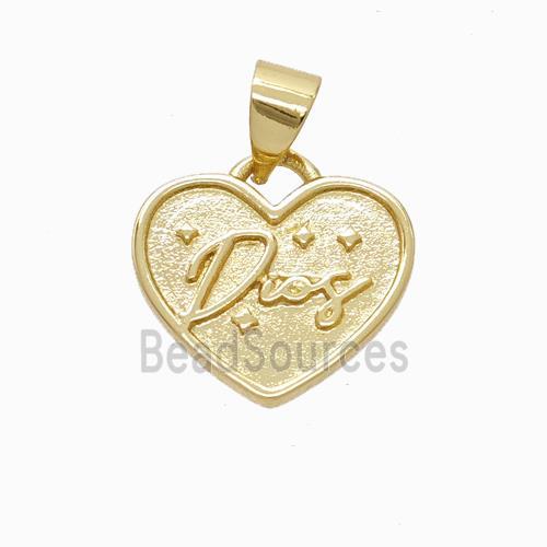 Copper Heart Pendant Dios Gold Plated