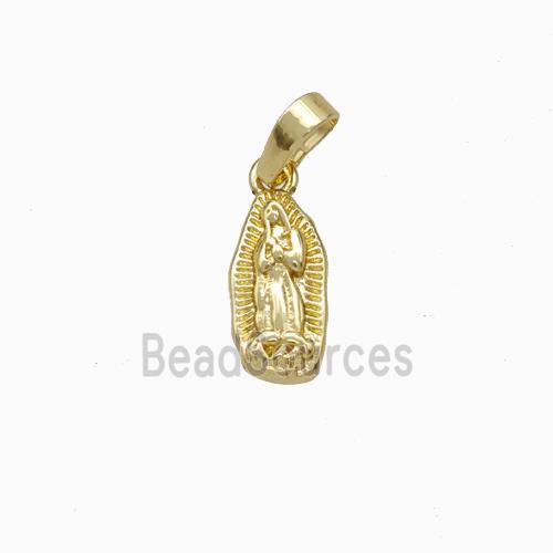 Jesus Charms Copper Pendant Gold Plated