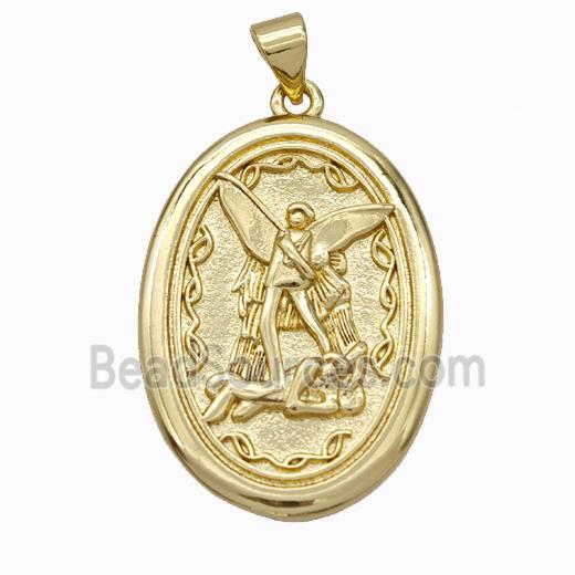 Adam and Eve Charms Copper Pendant Gold Plated