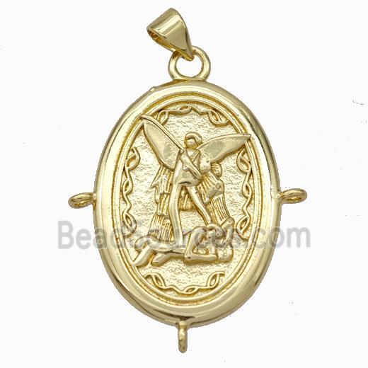 Adam and Eve Charms Copper Pendant Gold Plated