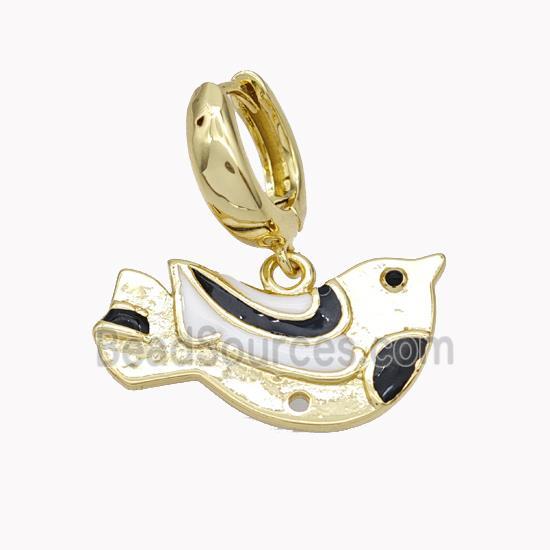 Enamel Copper earring, Gold Plated