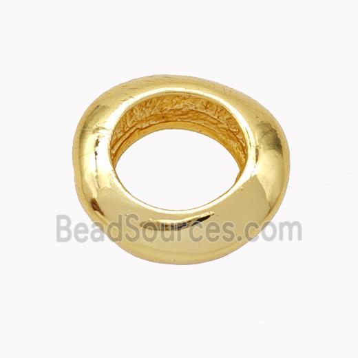 Copper Circle Ring Pendant Gold Plated