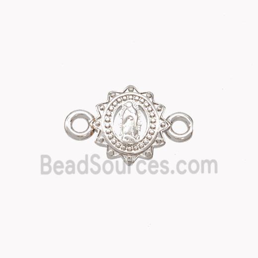 Jesus Charms Copper Connector Platinum Plated