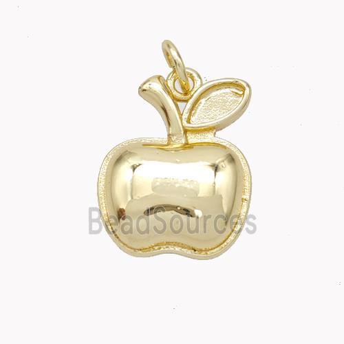 Copper Apple Pendant Gold Plated