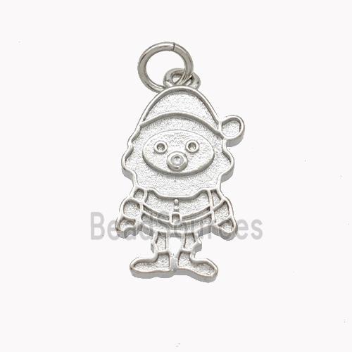 Christmas Gingerbread Man Charms Copper Pendant Platinum Plated