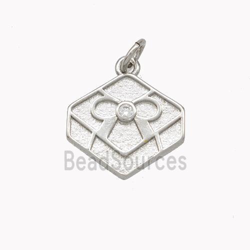 Christmas Gift Charms Copper Pendant Platinum Plated