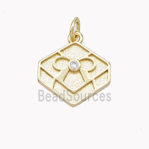 Christmas Gift Charms Copper Pendant Gold Plated