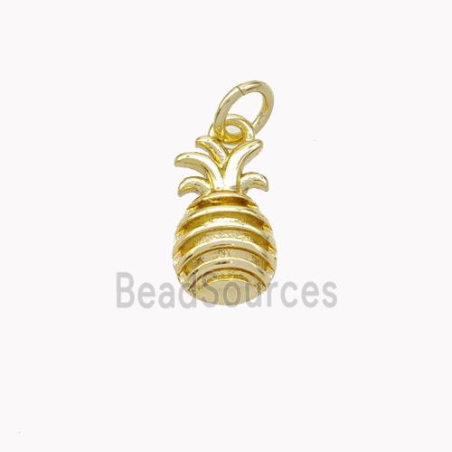 Copper Pineapple Pendant Gold Plated