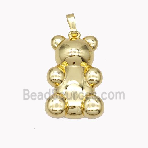 Copper Bear Pendant Gold Plated