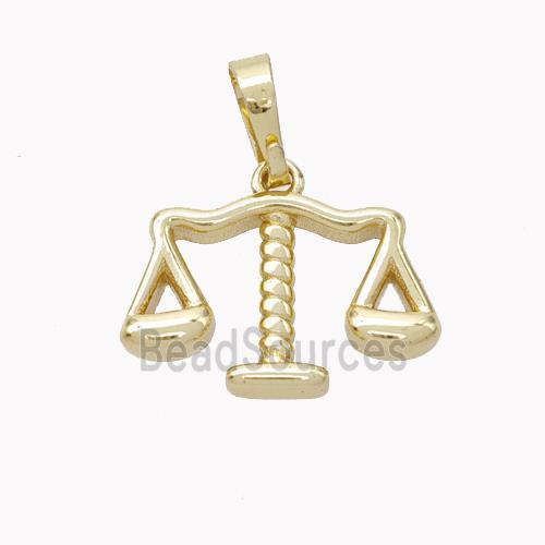 Copper Libra Pendant Gold Plated