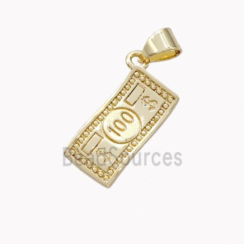 Copper MoneyCash Pendant Gold Plated