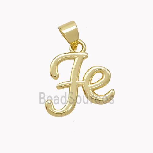 Copper Fe Pendant Gold Plated