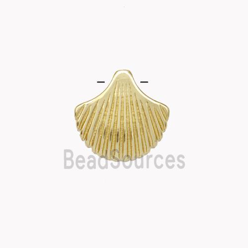 Copper Scallop Shell Pendant Gold Plated