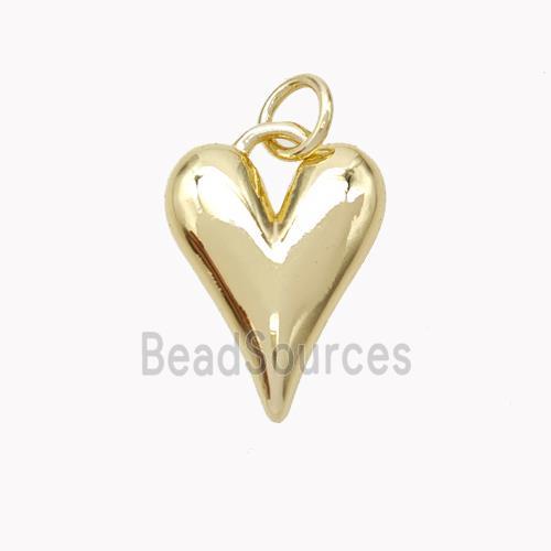 Copper Heart Pendant Gold Plated