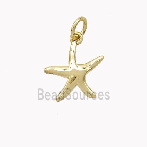 Copper Starfish Pendant Gold Plated