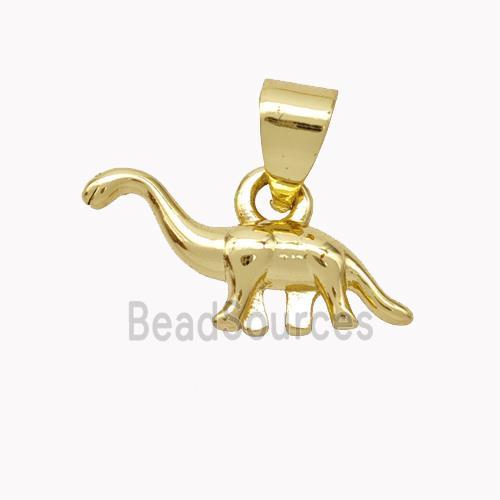 Copper Dinosaur Pendant Gold Plated