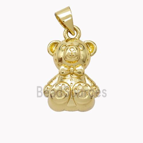 Copper Bear Pendant Gold Plated