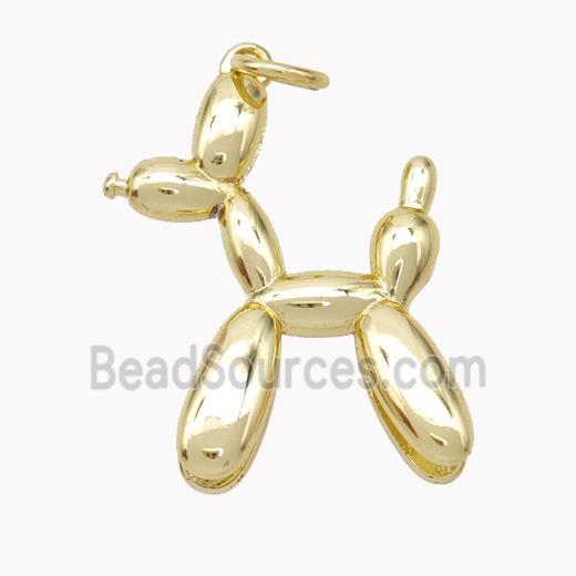 Copper Dog Pendant Gold Plated