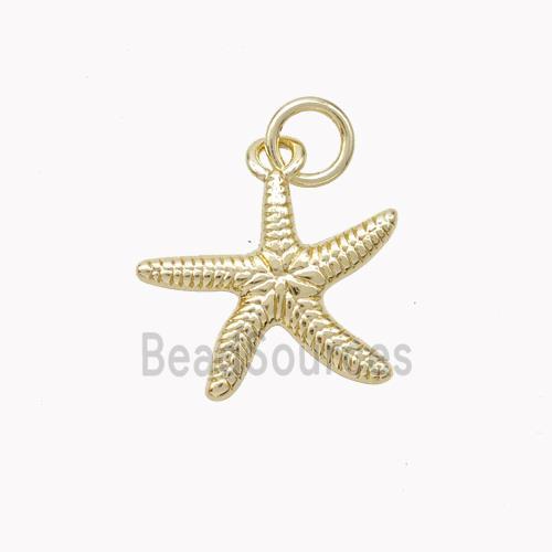 Copper Starfish Pendant Gold Plated