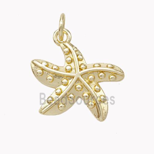 Copper Starfish Pendant Gold Plated