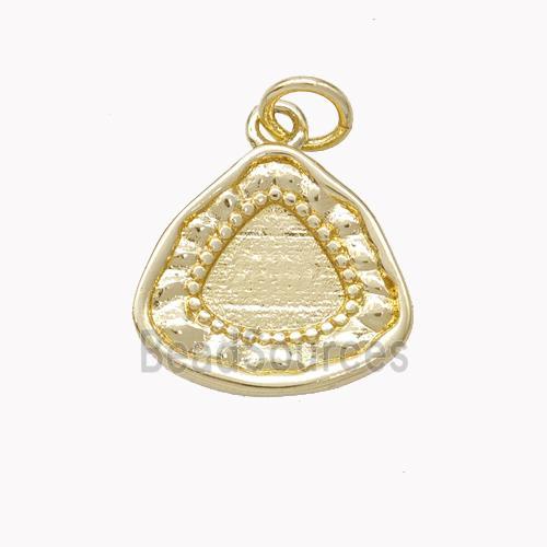 Copper Triangle Pendant Gold Plated