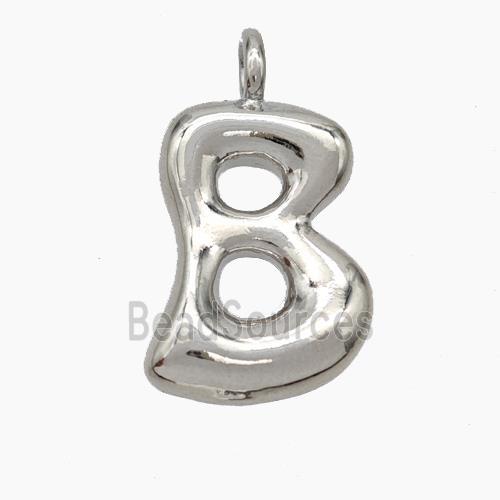 Copper Letter Pendant, Platinum Plated