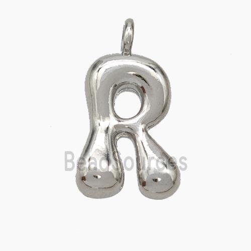 Copper Letter Pendant, Platinum Plated