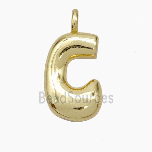 Copper Letter Pendant, Gold Plated