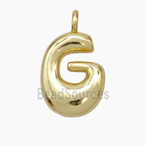 Copper Letter Pendant, Gold Plated