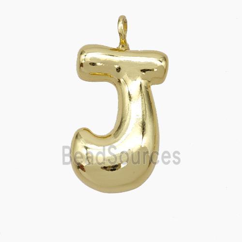 Copper Letter Pendant, Gold Plated