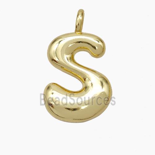 Copper Letter Pendant, Gold Plated