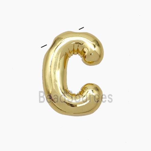 Copper Letter Pendant, Gold Plated