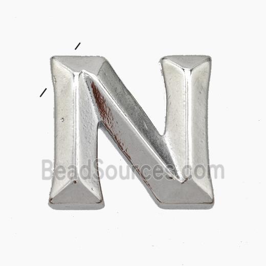 Copper Letter Pendant, Platinum Plated