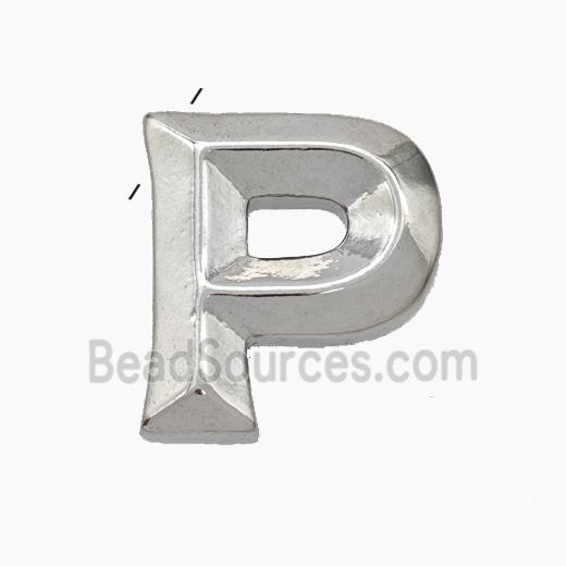 Copper Letter Pendant, Platinum Plated