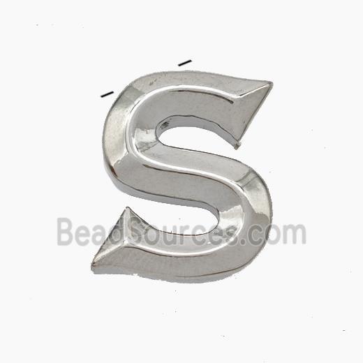 Copper Letter Pendant, Platinum Plated